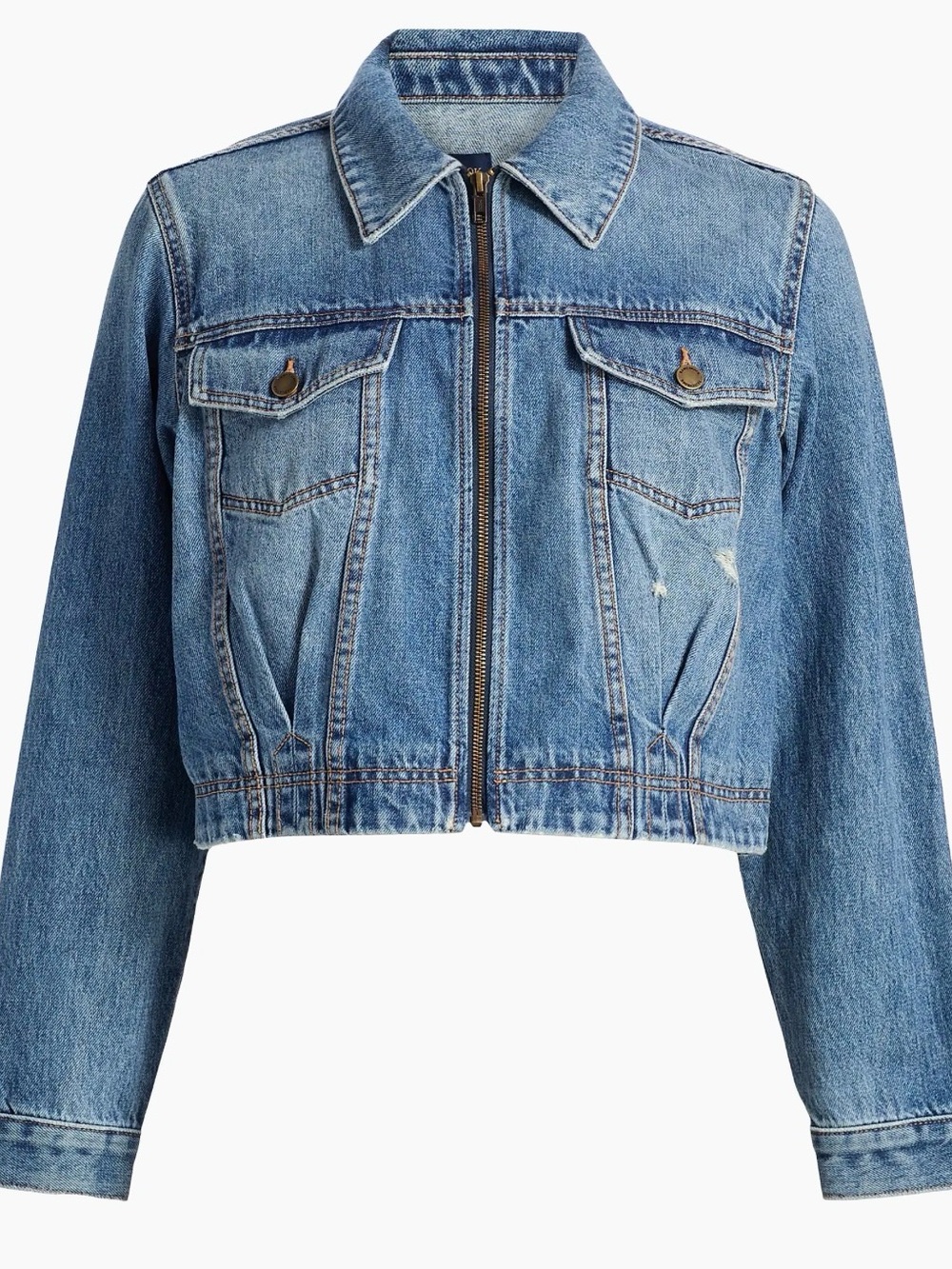 Ramy Brook Light Blue Denim Zip-Front Jacket